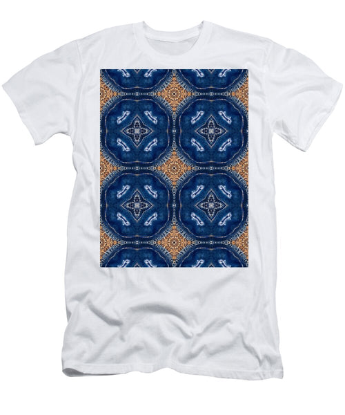 Blue Striped Agate Abstract I - T-Shirt