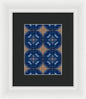Blue Striped Agate Abstract I - Framed Print