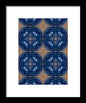 Blue Striped Agate Abstract I - Framed Print