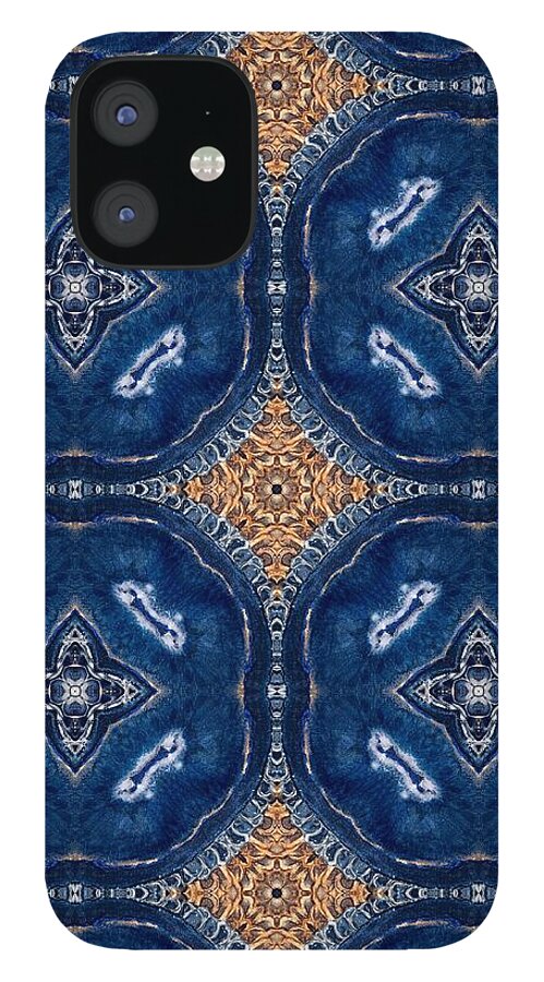 Blue Striped Agate Abstract I - Phone Case