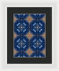 Blue Striped Agate Abstract I - Framed Print