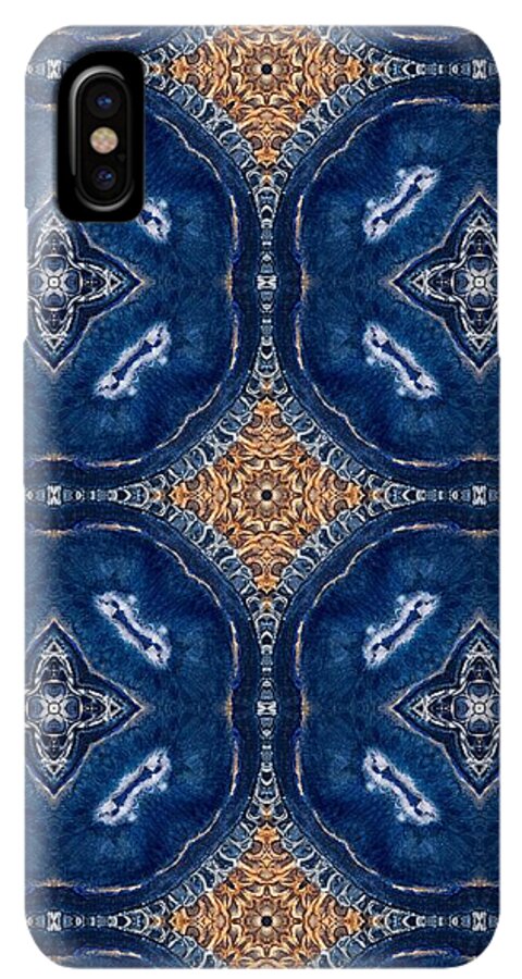 Blue Striped Agate Abstract I - Phone Case