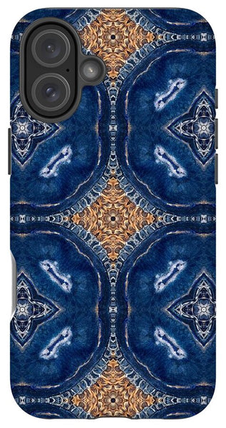 Blue Striped Agate Abstract I - Phone Case
