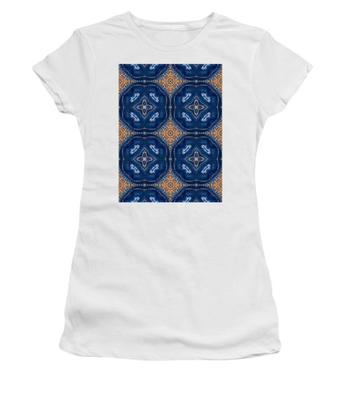 Blue Striped Agate Abstract I - Women's T-Shirt