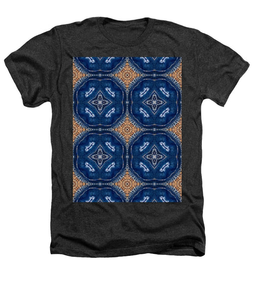 Blue Striped Agate Abstract I - Heathers T-Shirt