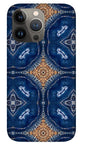 Blue Striped Agate Abstract I - Phone Case