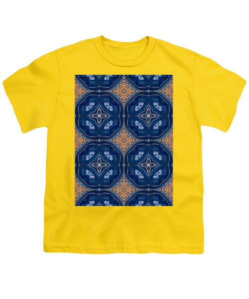 Blue Striped Agate Abstract I - Youth T-Shirt