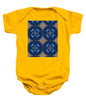Blue Striped Agate Abstract I - Baby Onesie