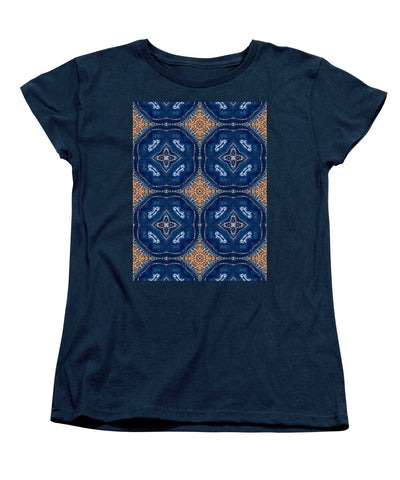 Blue Striped Agate Abstract I - Women's T-Shirt (Standard Fit)
