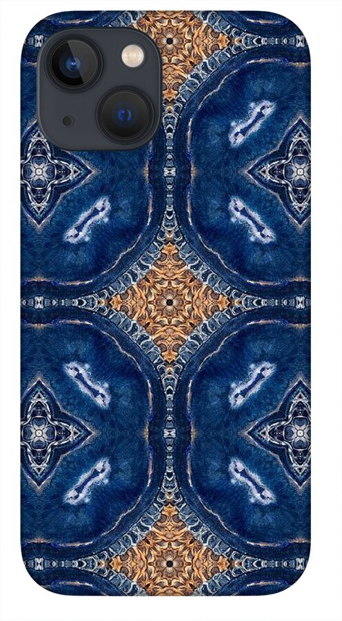 Blue Striped Agate Abstract I - Phone Case