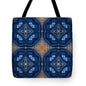 Blue Striped Agate Abstract I - Tote Bag