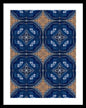 Blue Striped Agate Abstract I - Framed Print