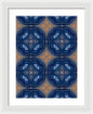 Blue Striped Agate Abstract I - Framed Print
