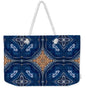 Blue Striped Agate Abstract I - Weekender Tote Bag