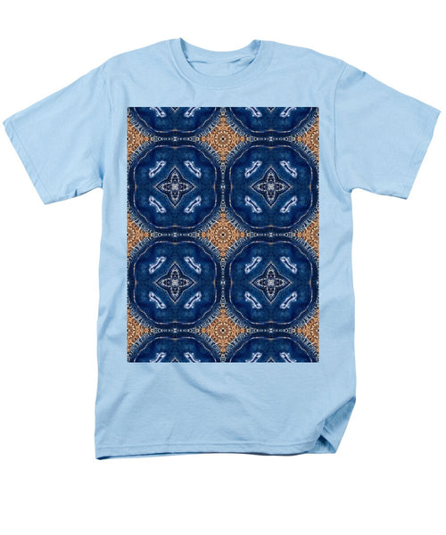 Blue Striped Agate Abstract I - Men's T-Shirt  (Regular Fit)