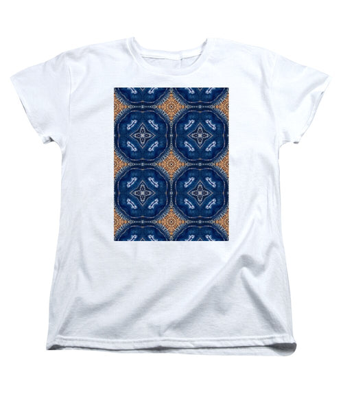 Blue Striped Agate Abstract I - Women's T-Shirt (Standard Fit)