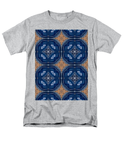 Blue Striped Agate Abstract I - Men's T-Shirt  (Regular Fit)