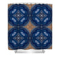 Blue Striped Agate Abstract I - Shower Curtain