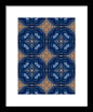 Blue Striped Agate Abstract I - Framed Print