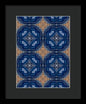 Blue Striped Agate Abstract I - Framed Print