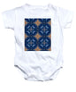 Blue Striped Agate Abstract I - Baby Onesie