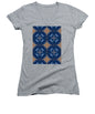 Blue Striped Agate Abstract I - Women's V-Neck