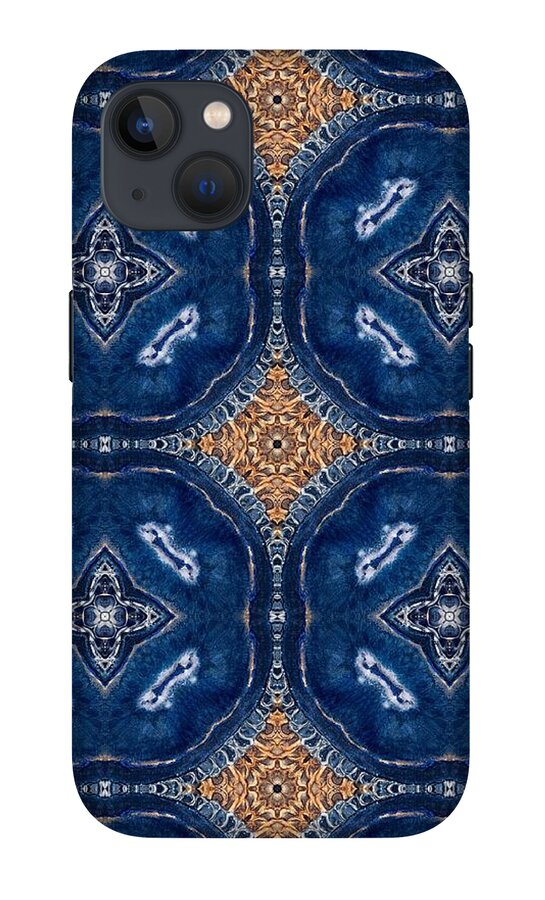 Blue Striped Agate Abstract I - Phone Case