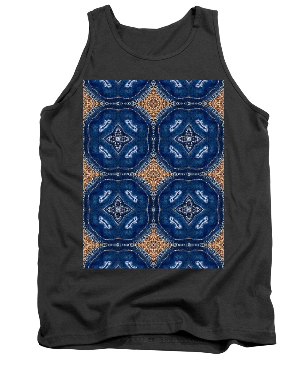 Blue Striped Agate Abstract I - Tank Top