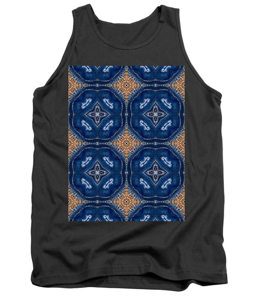 Blue Striped Agate Abstract I - Tank Top