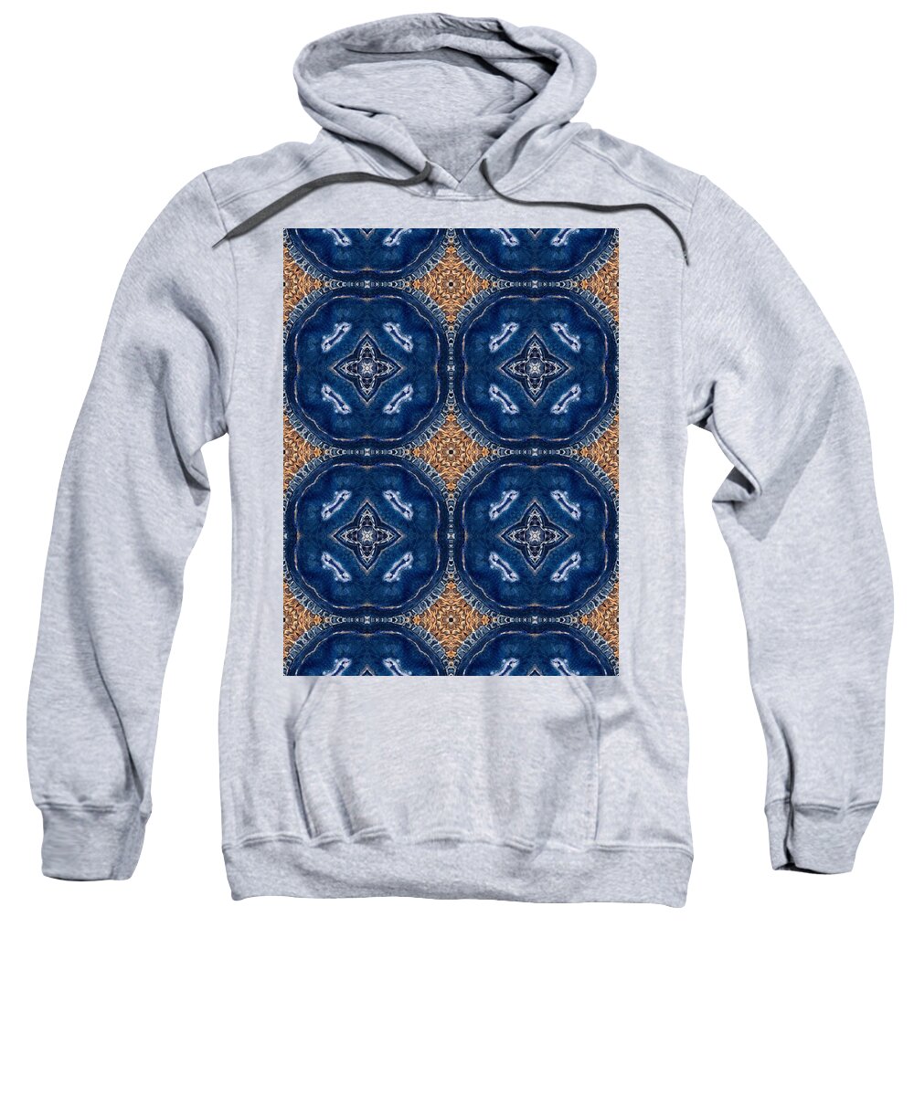Blue Striped Agate Abstract I - Sweatshirt