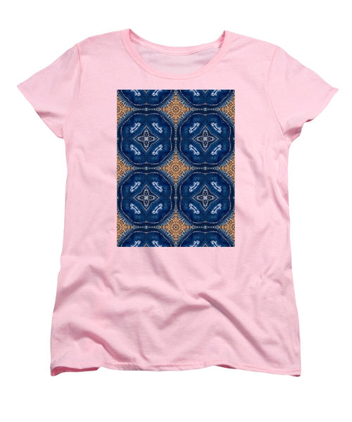 Blue Striped Agate Abstract I - Women's T-Shirt (Standard Fit)
