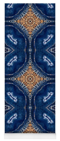 Blue Striped Agate Abstract I - Yoga Mat