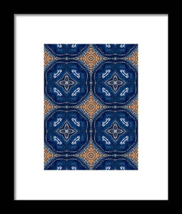Blue Striped Agate Abstract I - Framed Print