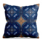 Blue Striped Agate Abstract I - Throw Pillow