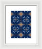 Blue Striped Agate Abstract I - Framed Print