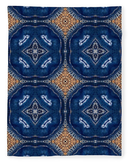 Blue Striped Agate Abstract I - Blanket