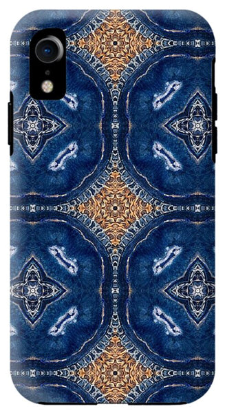 Blue Striped Agate Abstract I - Phone Case