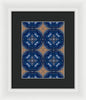 Blue Striped Agate Abstract I - Framed Print