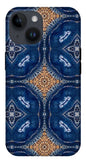 Blue Striped Agate Abstract I - Phone Case