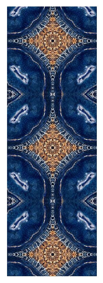 Blue Striped Agate Abstract I - Yoga Mat