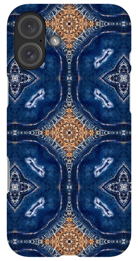 Blue Striped Agate Abstract I - Phone Case