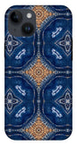 Blue Striped Agate Abstract I - Phone Case