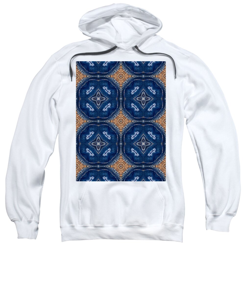 Blue Striped Agate Abstract I - Sweatshirt