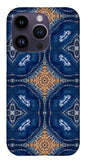 Blue Striped Agate Abstract I - Phone Case