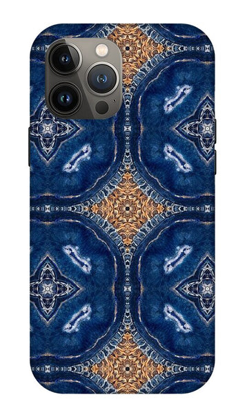 Blue Striped Agate Abstract I - Phone Case