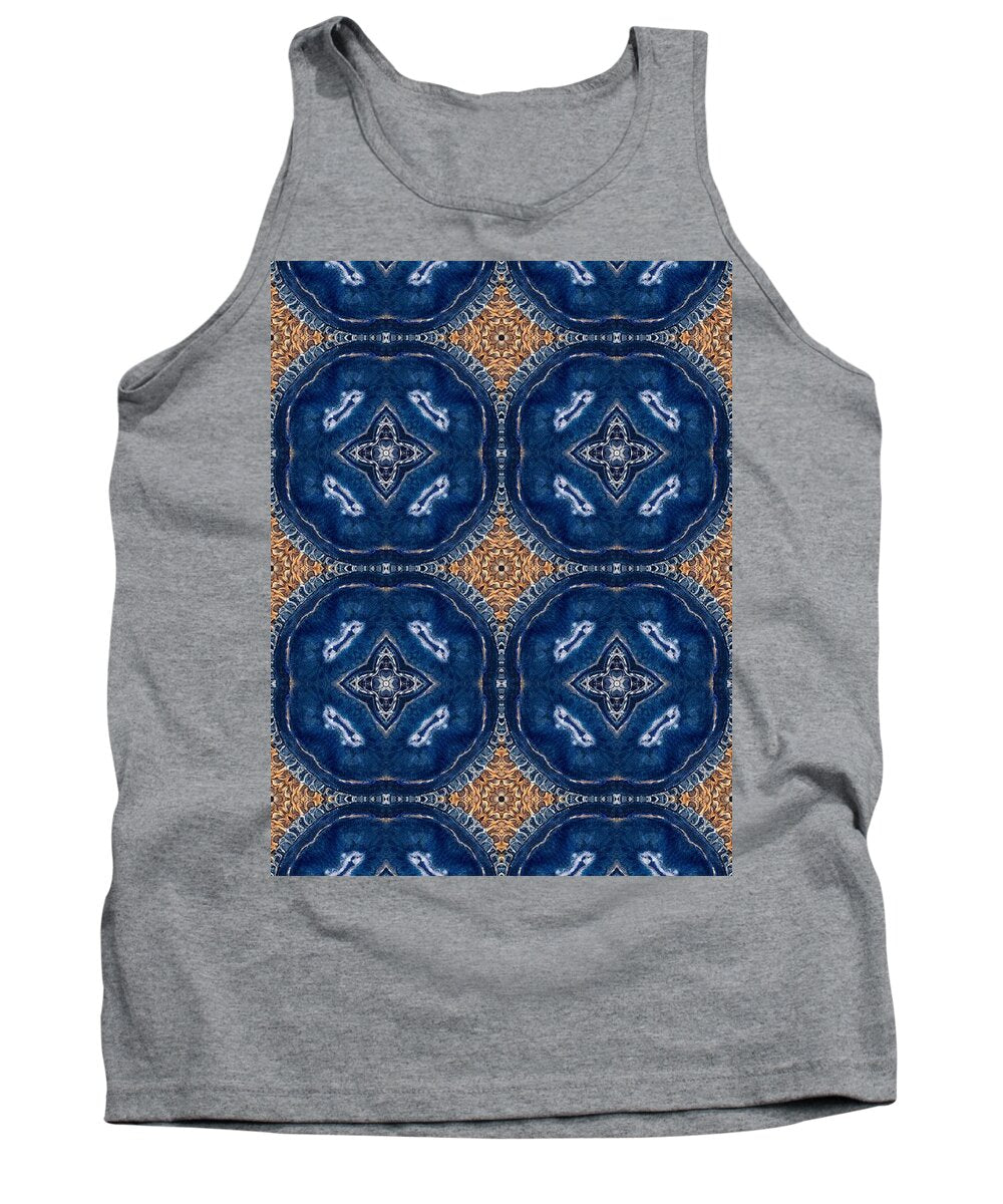 Blue Striped Agate Abstract I - Tank Top