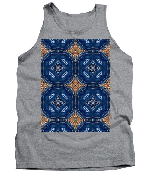 Blue Striped Agate Abstract I - Tank Top