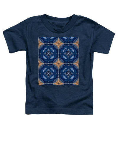 Blue Striped Agate Abstract I - Toddler T-Shirt