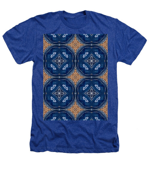 Blue Striped Agate Abstract I - Heathers T-Shirt