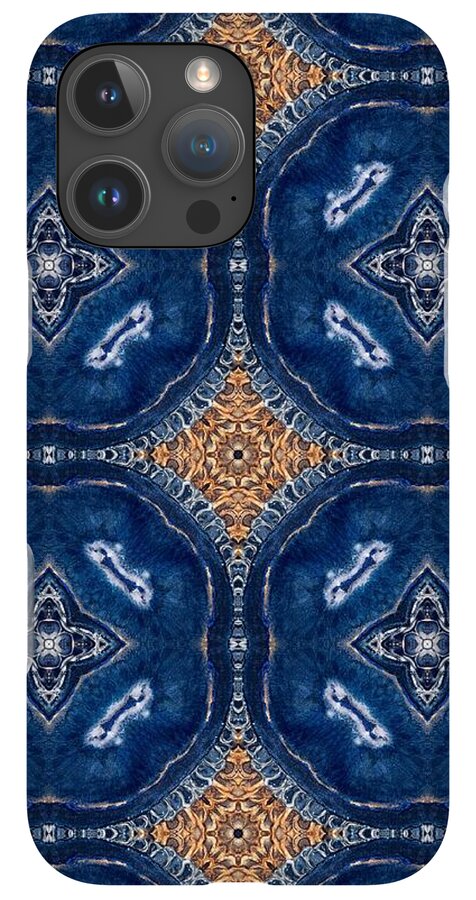 Blue Striped Agate Abstract I - Phone Case